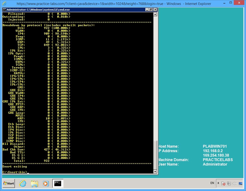Practice Labs screenshot.